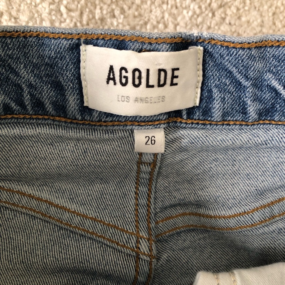 AGOLDE Riley Distressed High-Rise Jeans - Picture 9 of 11